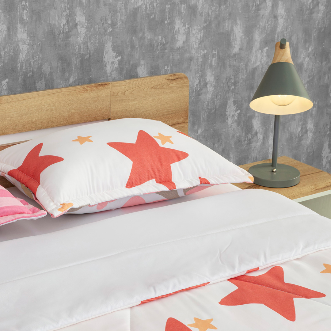 Cubrelecho Semiacolchado Doble Faz Starry Rose-4