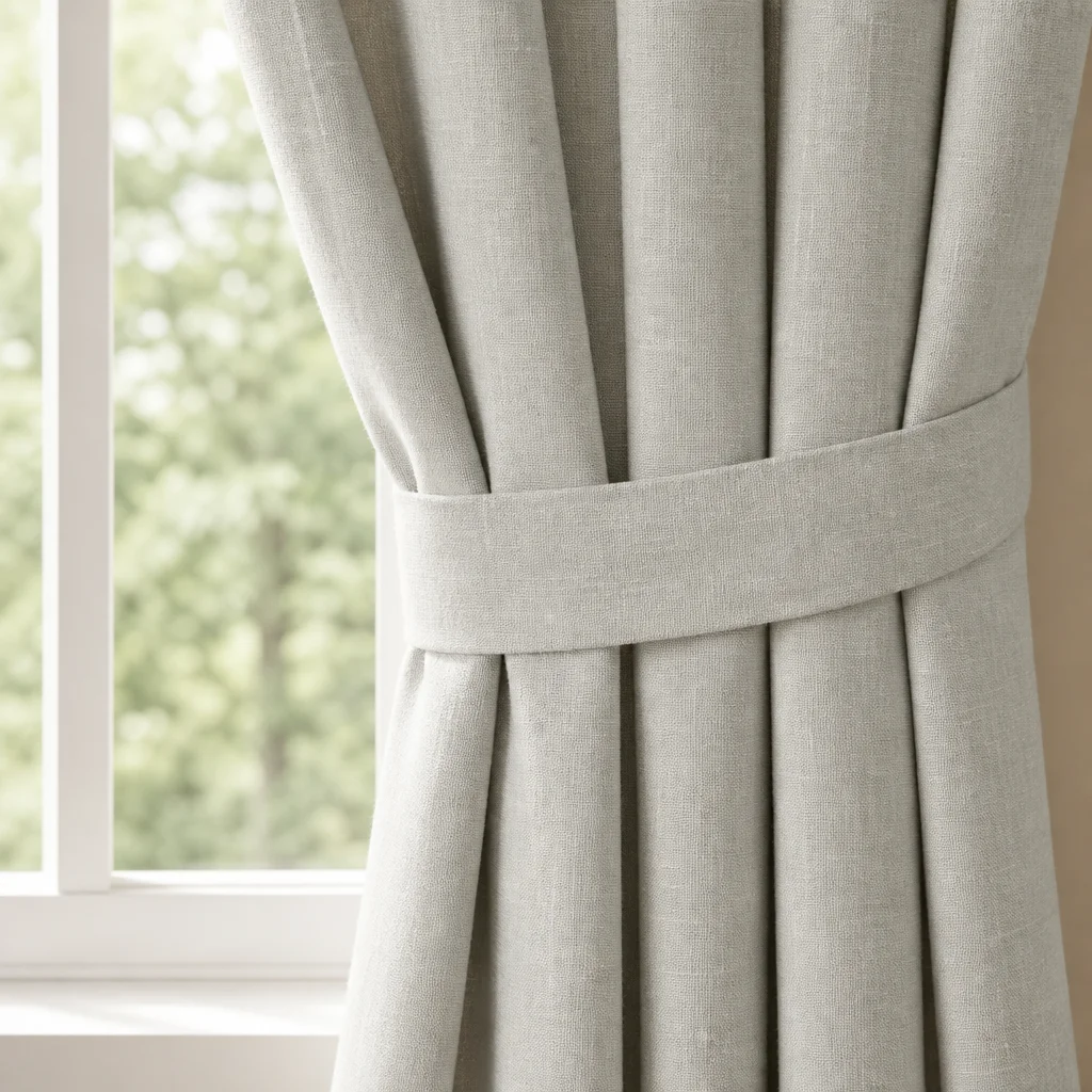 Cortina Lino Boton Ancestral Blanco Neutrales-2