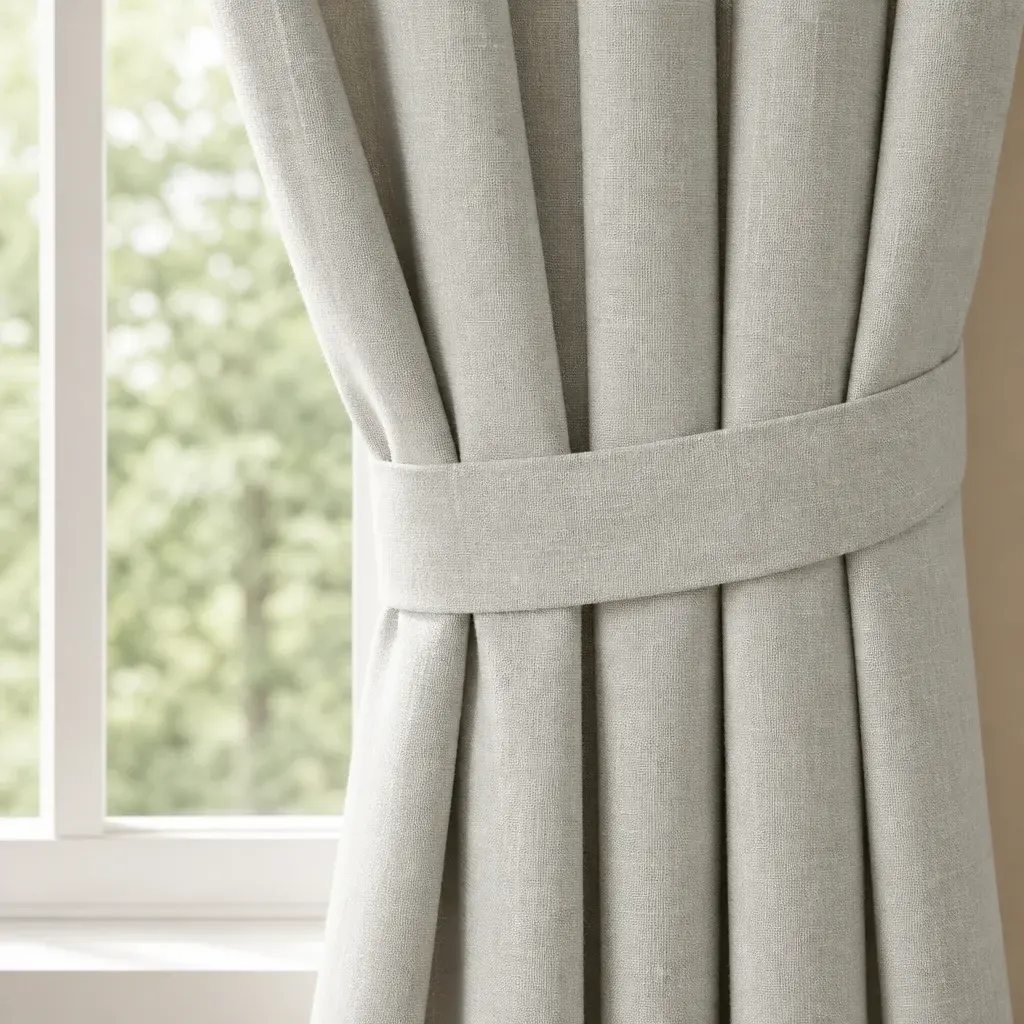 Cortina Lino Boton Ancestral Blanco Neutrales-2