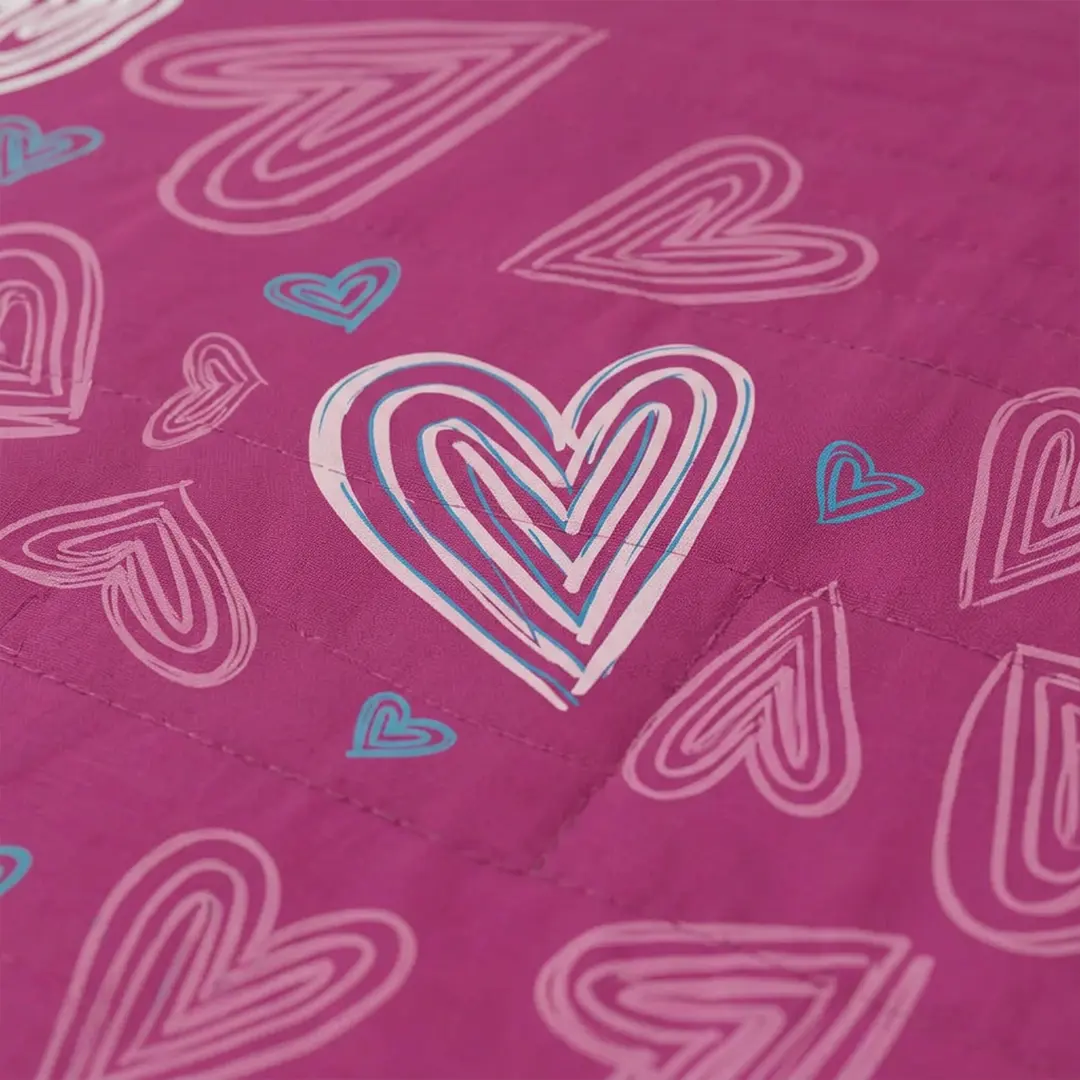 Cubrelecho Estampado Prensado Doble Faz Sinfonía Rosa-4