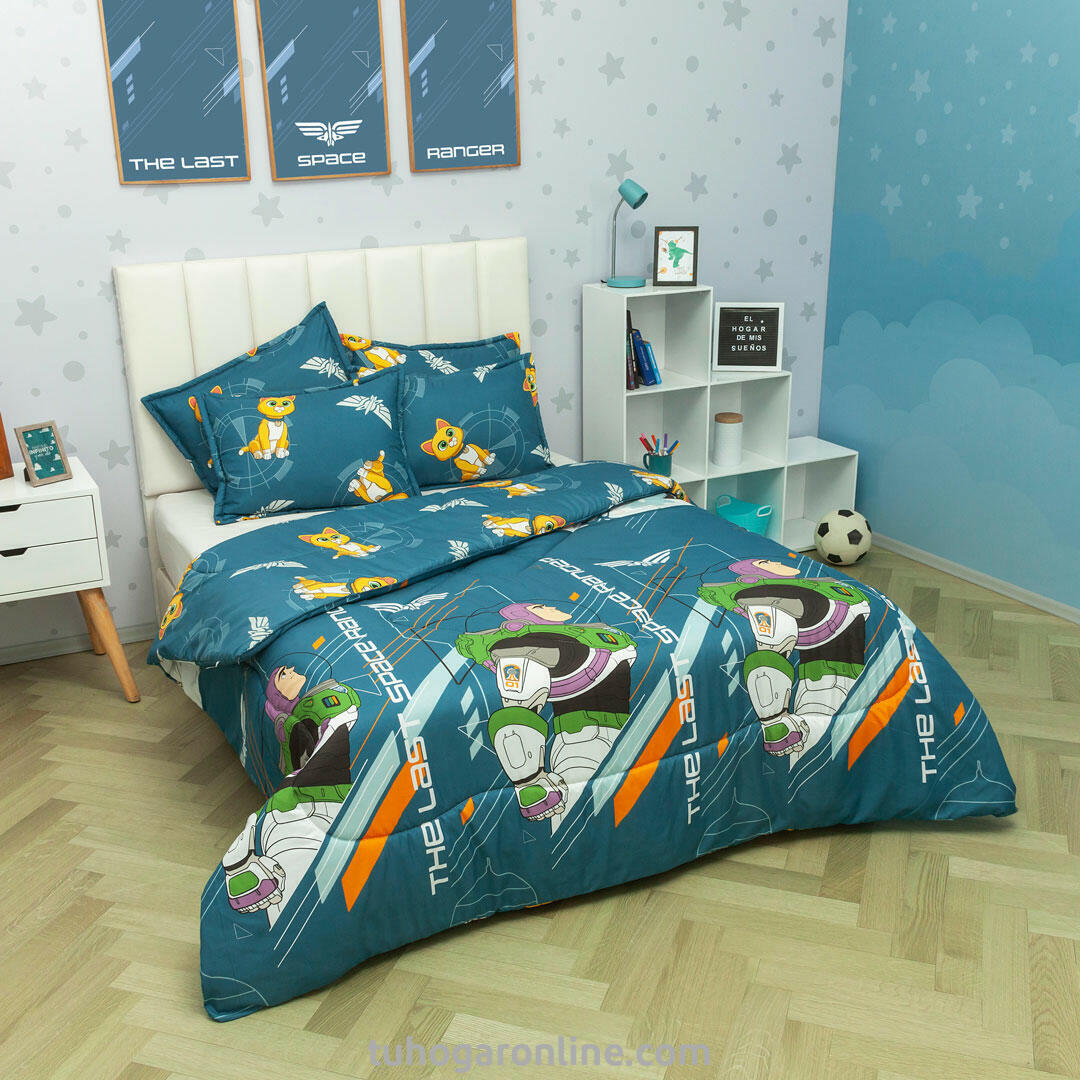 CUBRELECHO ACOLCHADO CAMA DOBLE LIGHTYEAR SOX