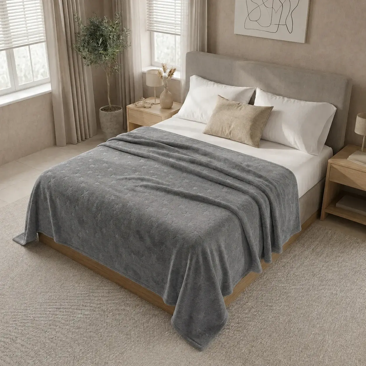 Cobija Comfortsoft Gris Oscuro Suave