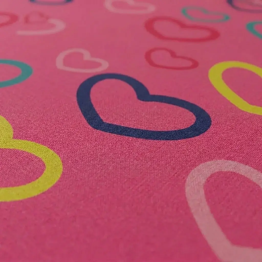 Juego de Sábanas Microfibra Suavizada Explosión de Amor Rosa-4