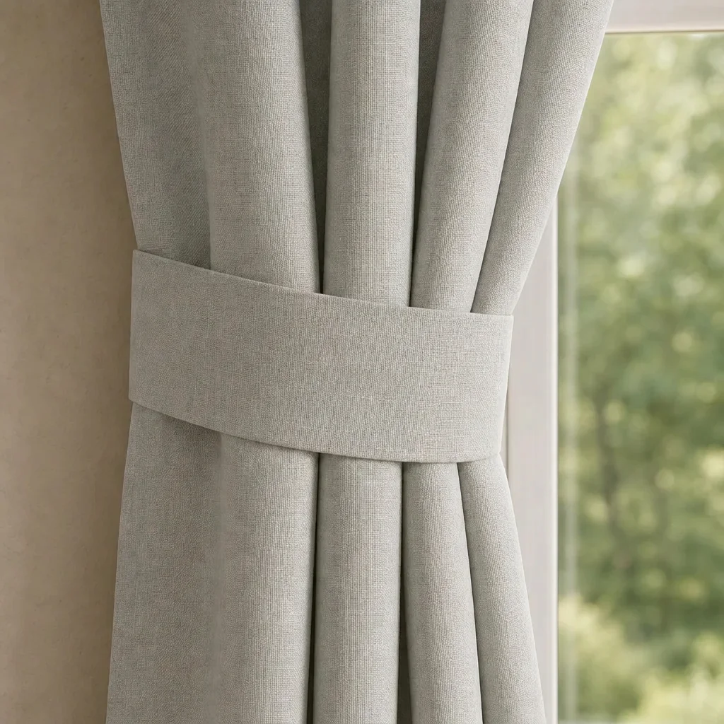 Cortina Lino Boton Ancestral Gris Neutrales-2