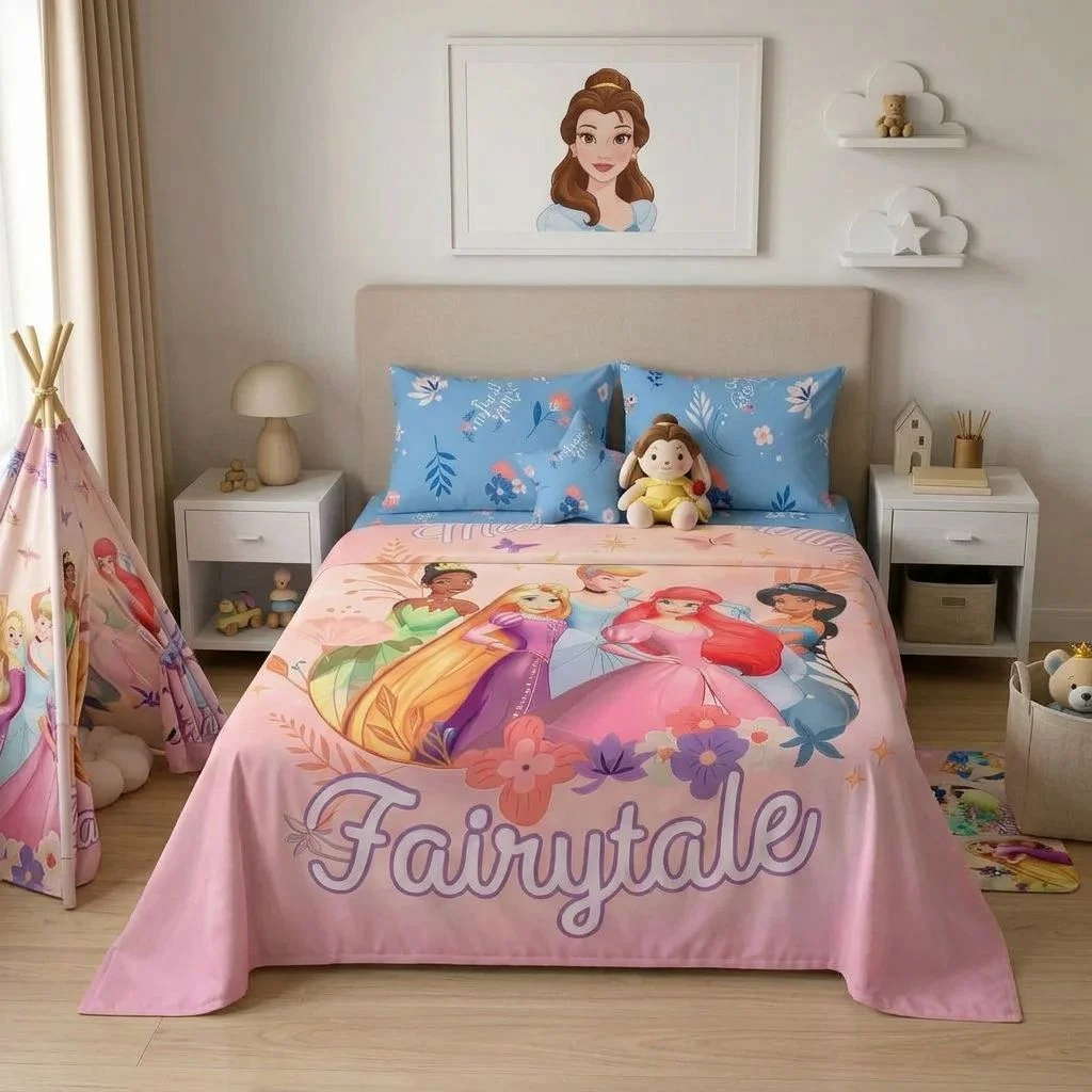 Juego De Sabanas Core Disney Princesas Estampados Animados-3