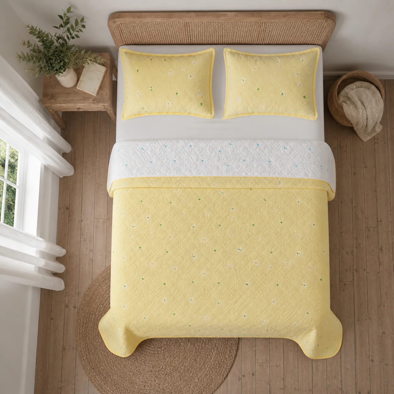Cubrelecho Termosellado Doble Faz Cotton Sense Amor En El Aire-2
