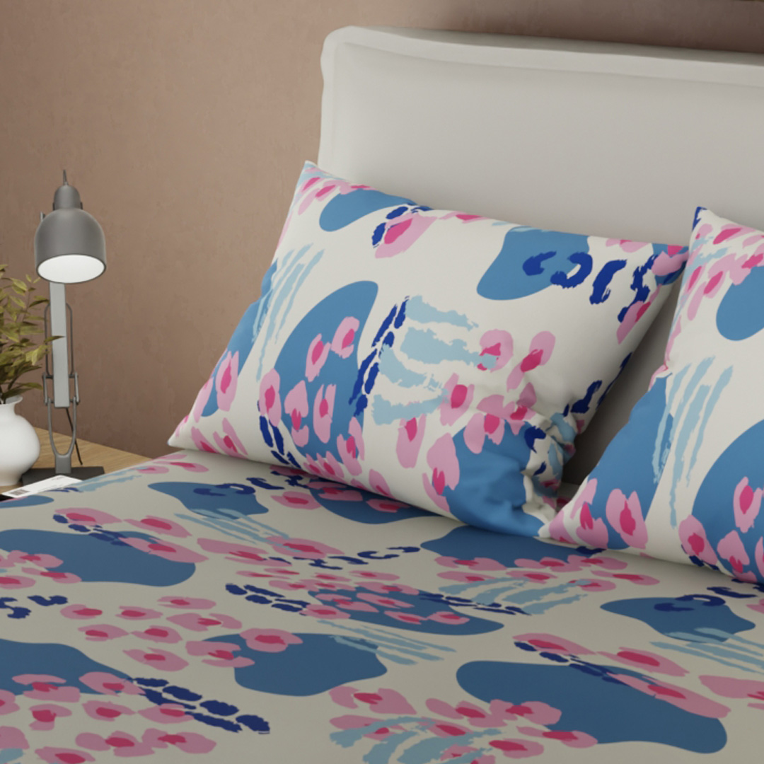 Juego De Sábanas Con Cortinas Natura Balance Rosa-2