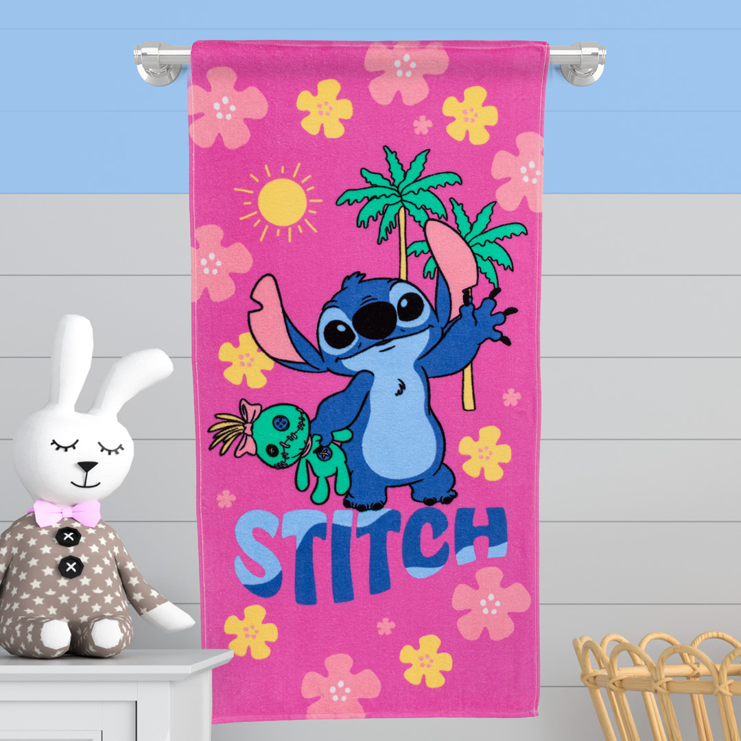Toalla Infantil 320 Gramos Stitch Alíen Travieso