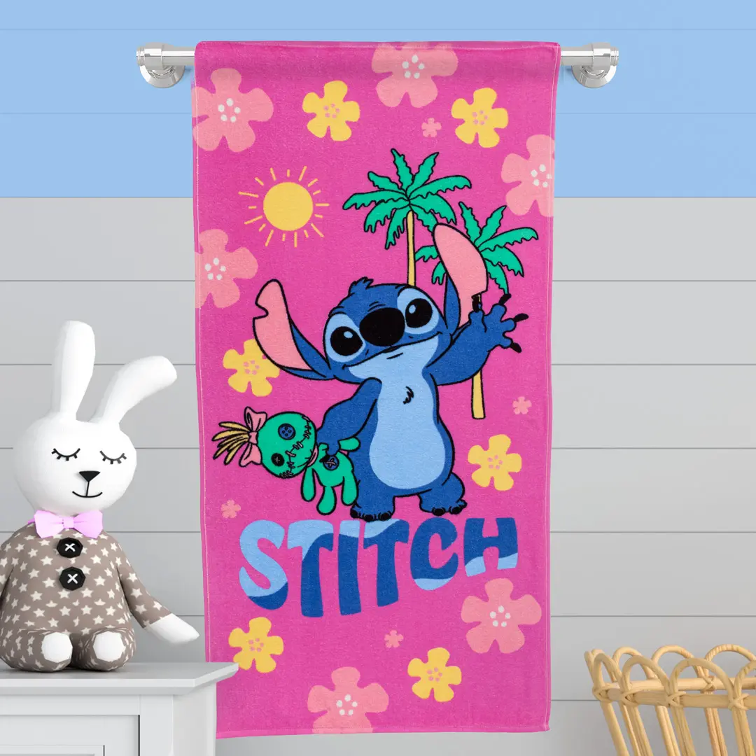 Toalla Infantil 320 Gramos  Stitch Alíen Travieso