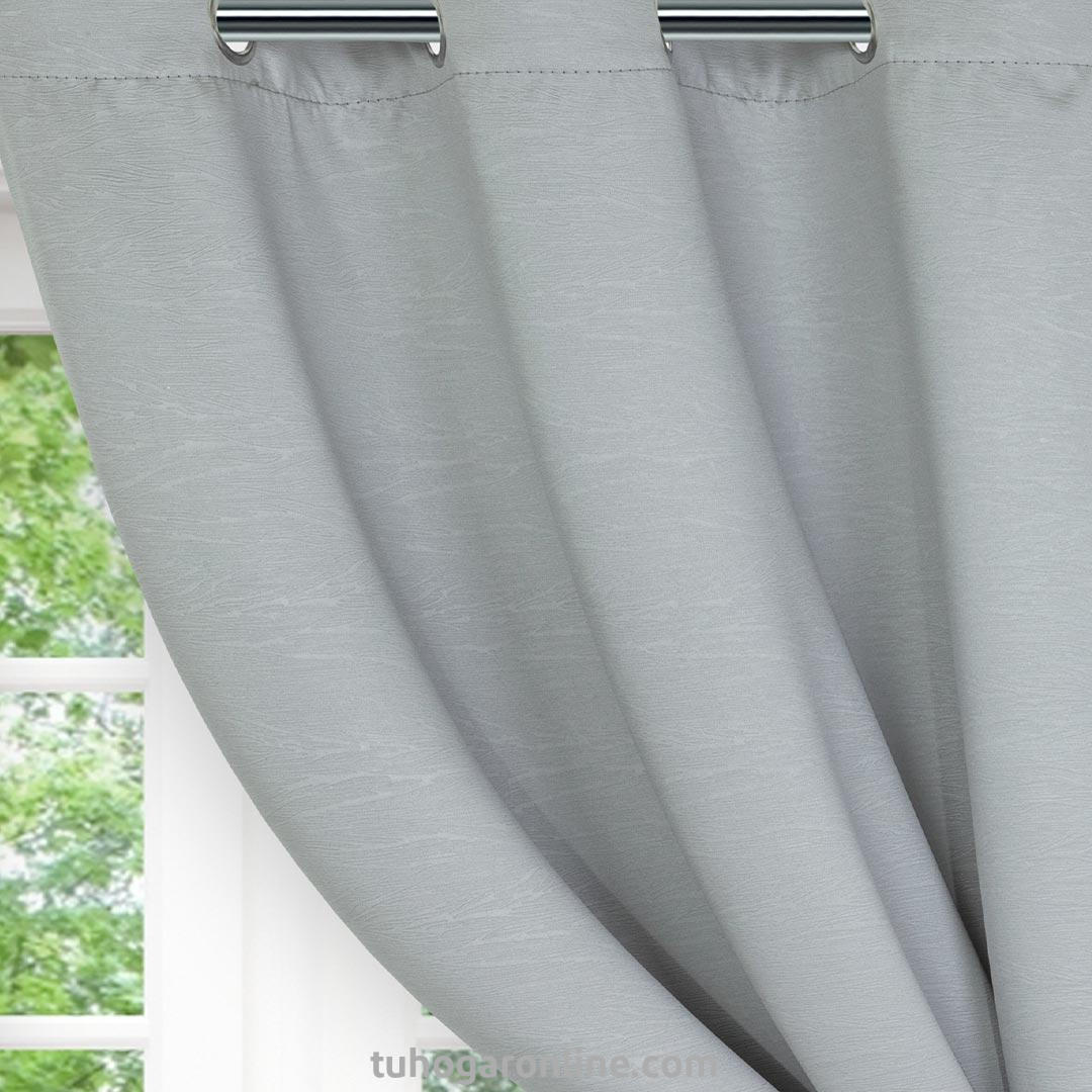 Cortina Black Out Anti-Luz Baltica Plateada Aislantes-2