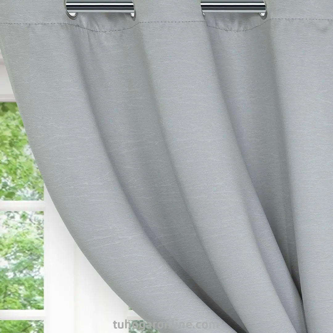 Cortina Black Out Anti-Luz Baltica Plateada Aislantes-2