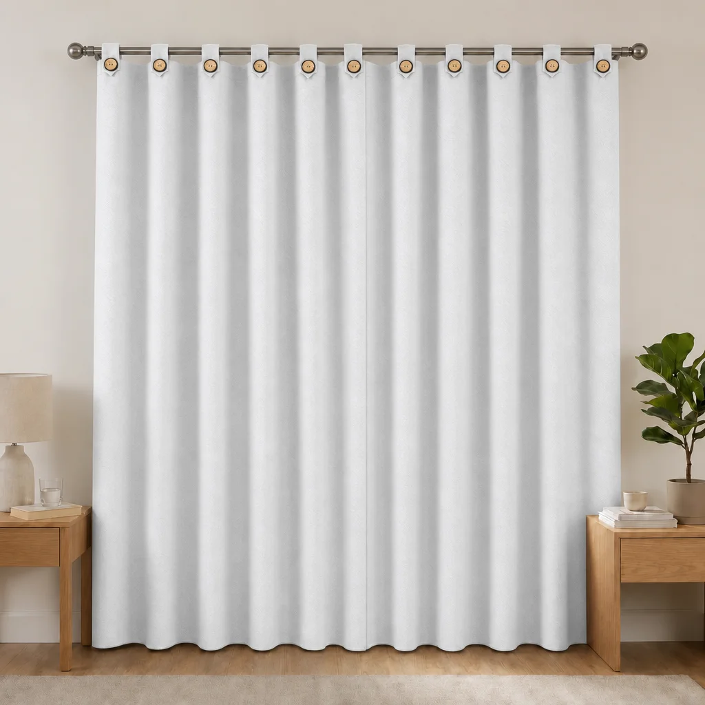 Cortina Black Out Anti-Luz Baltica Boton Plateada Aislantes-6