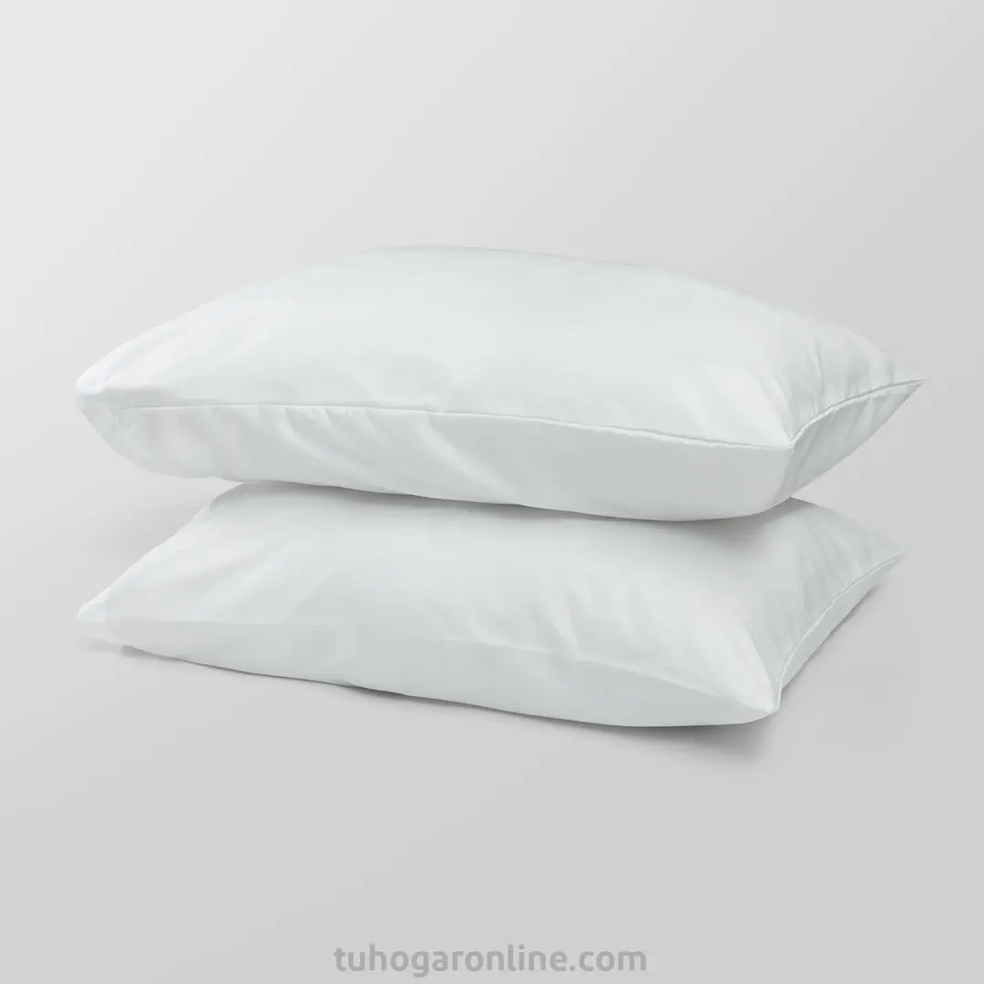 Duo Fundas Blancas 50X70 Para Almohada 180 Hilos Suave-2