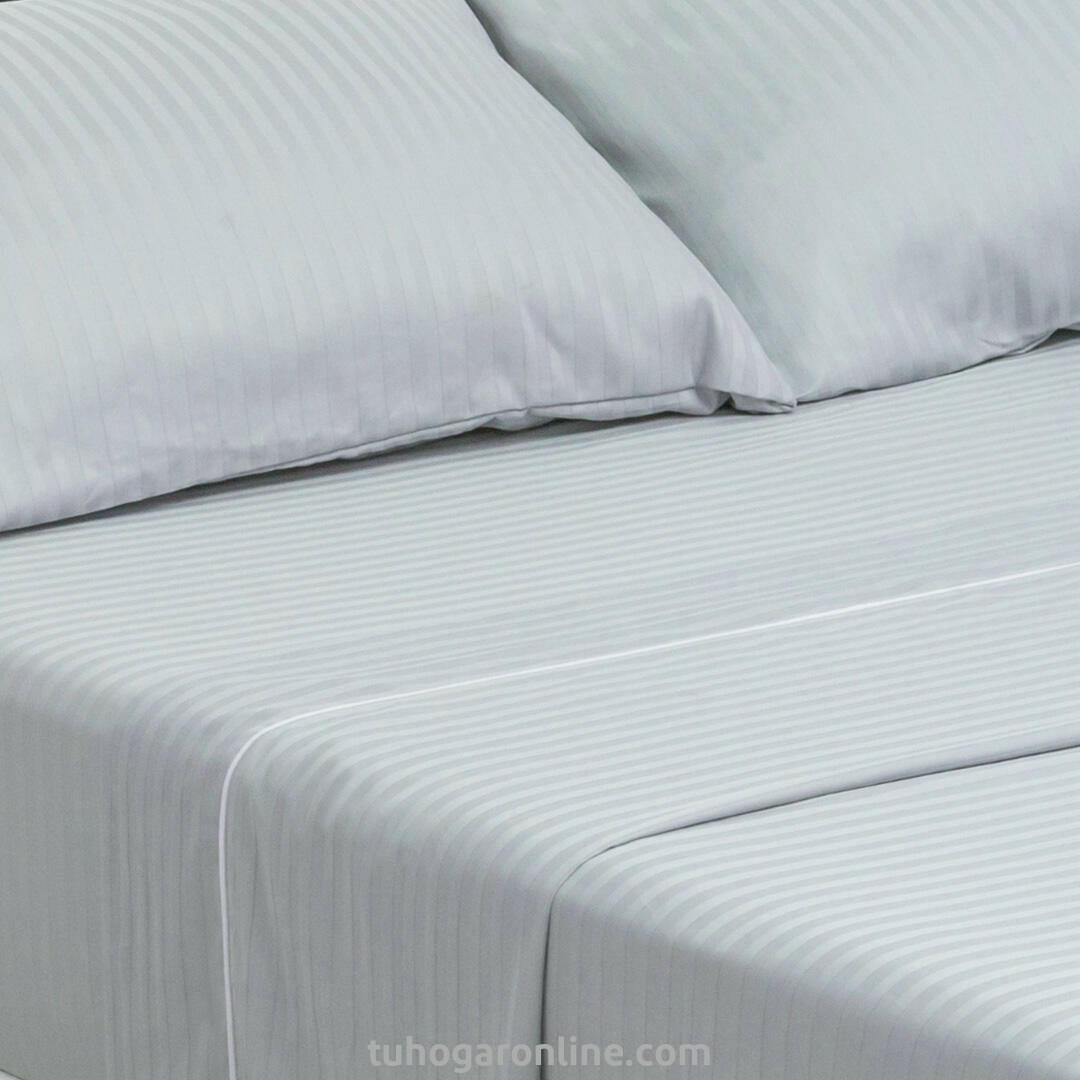 Juego de Sabanas Para Cama Doble 800 Hilos Satinada Gris-2