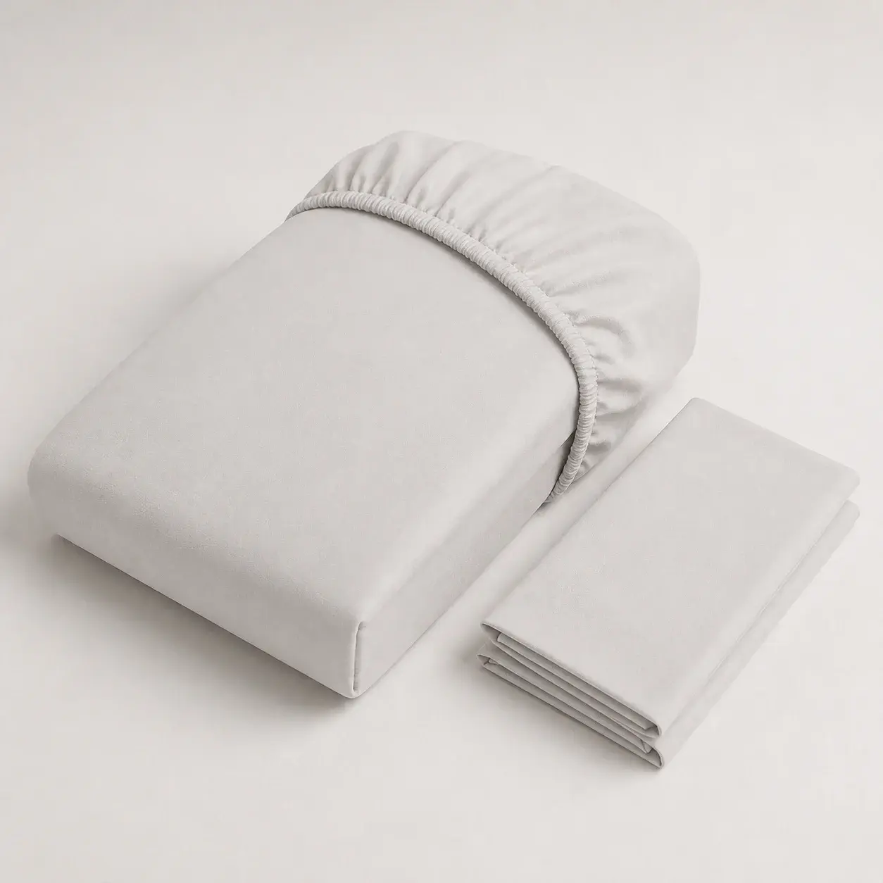 Sábana Ajustable Unicolor Microfibra Suavizada Beige-5