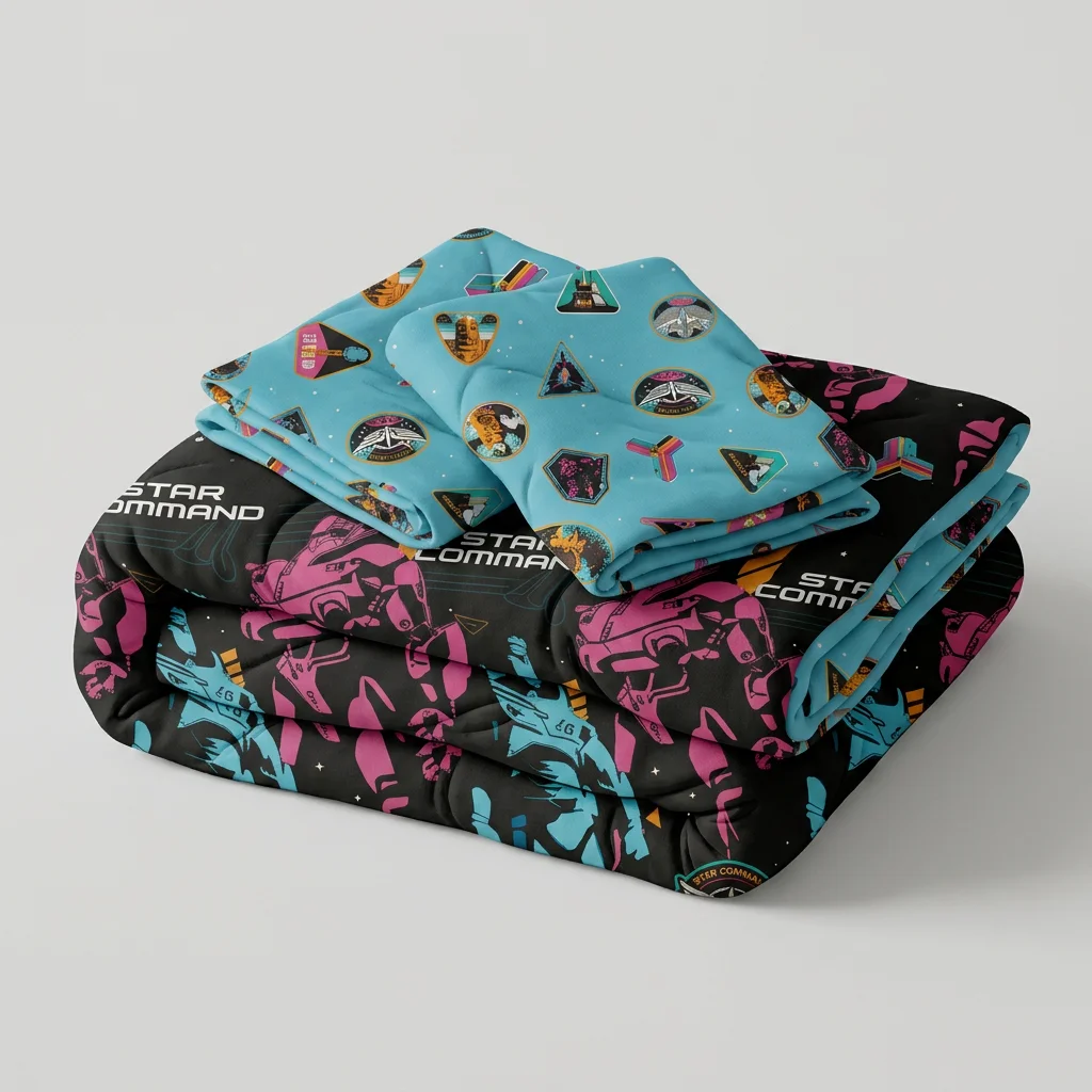 Cubrelecho Acolchado Cama Semidoble Disney Lightyear Comando Estelar Negro Estampados Animados-5