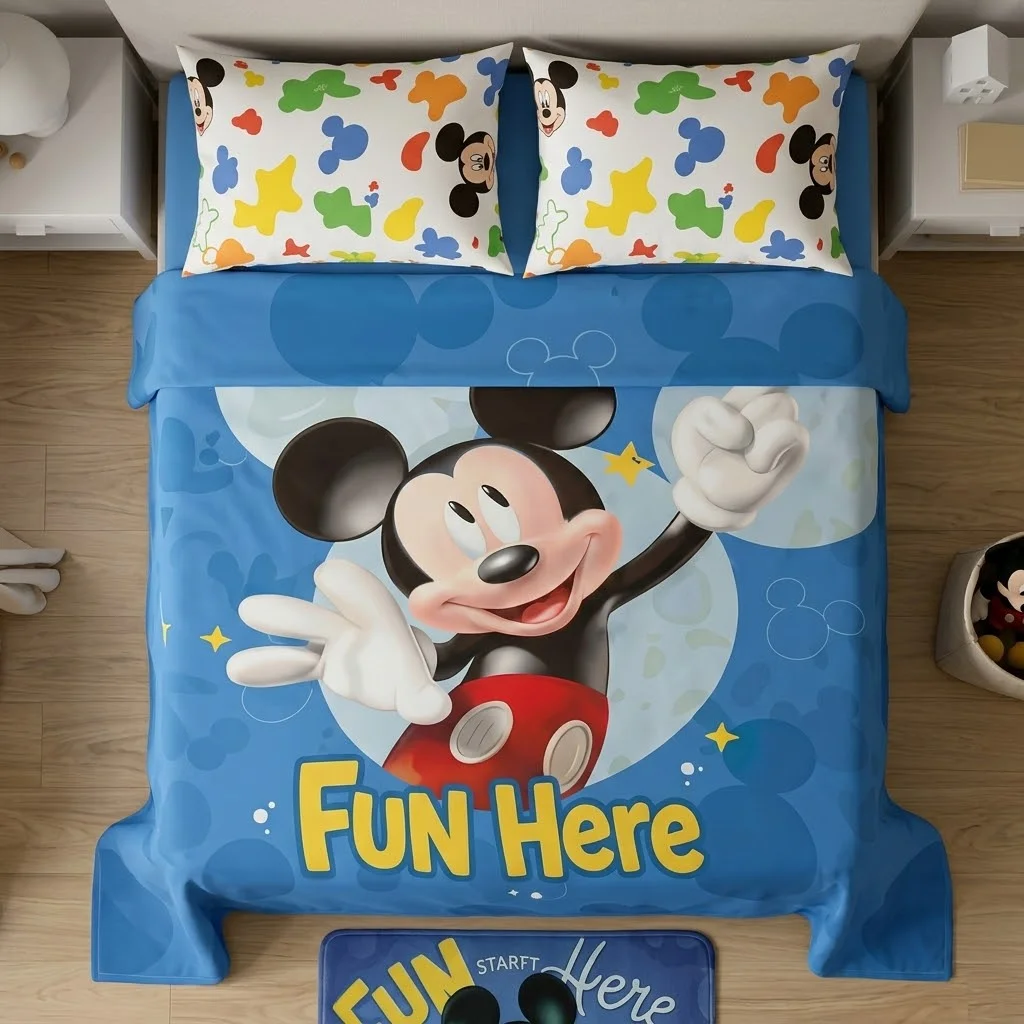 Juego De Sabanas Core Disney Mickey Jr Estampados Animados-2