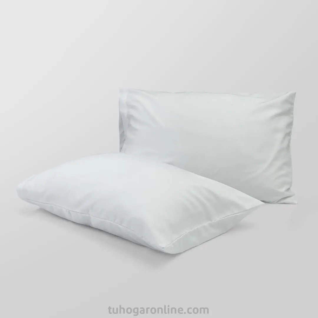 Duo Fundas Blancas 50X70 Para Almohada 180 Hilos Suave