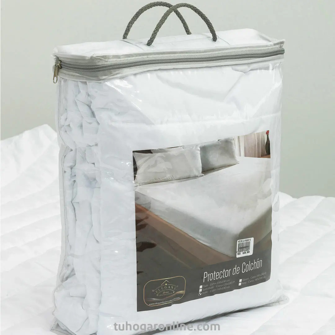 Protectores Para Colchón Blanco Acolchado-3