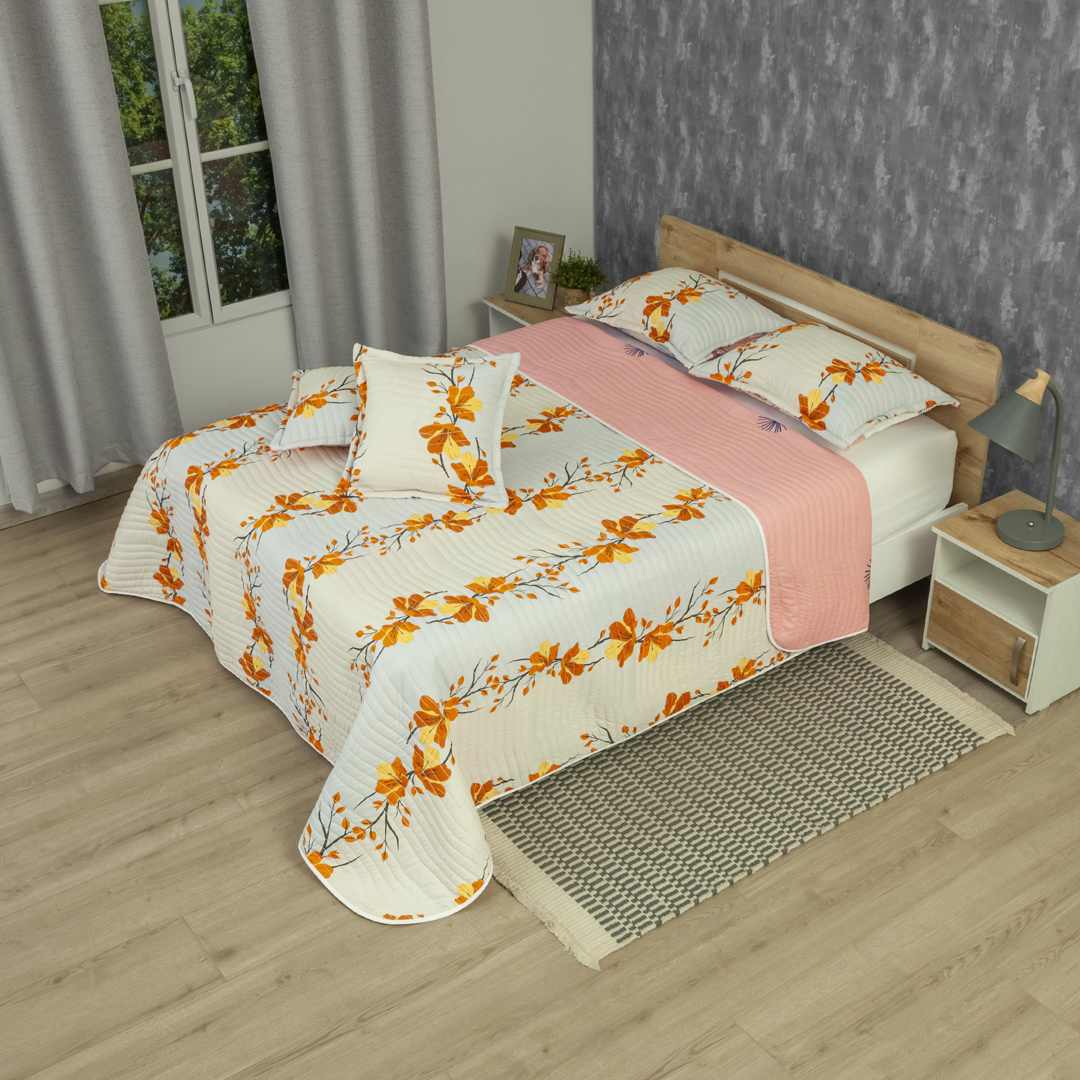 Cubrelecho Estampado Prensado Doble Faz Punto & Forma-3