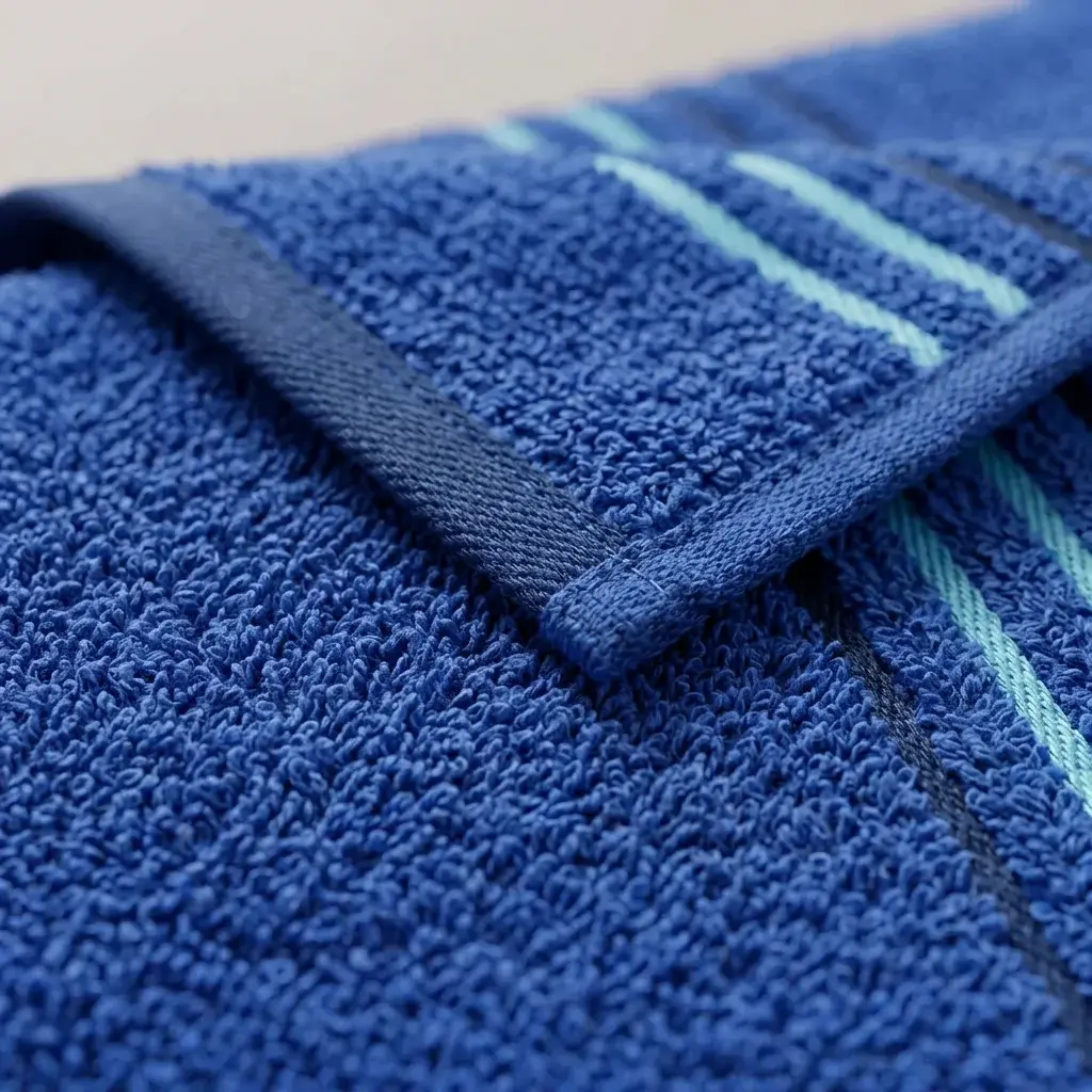 Toalla Mediterráneo Beige Azul Rey 550 Gr-2