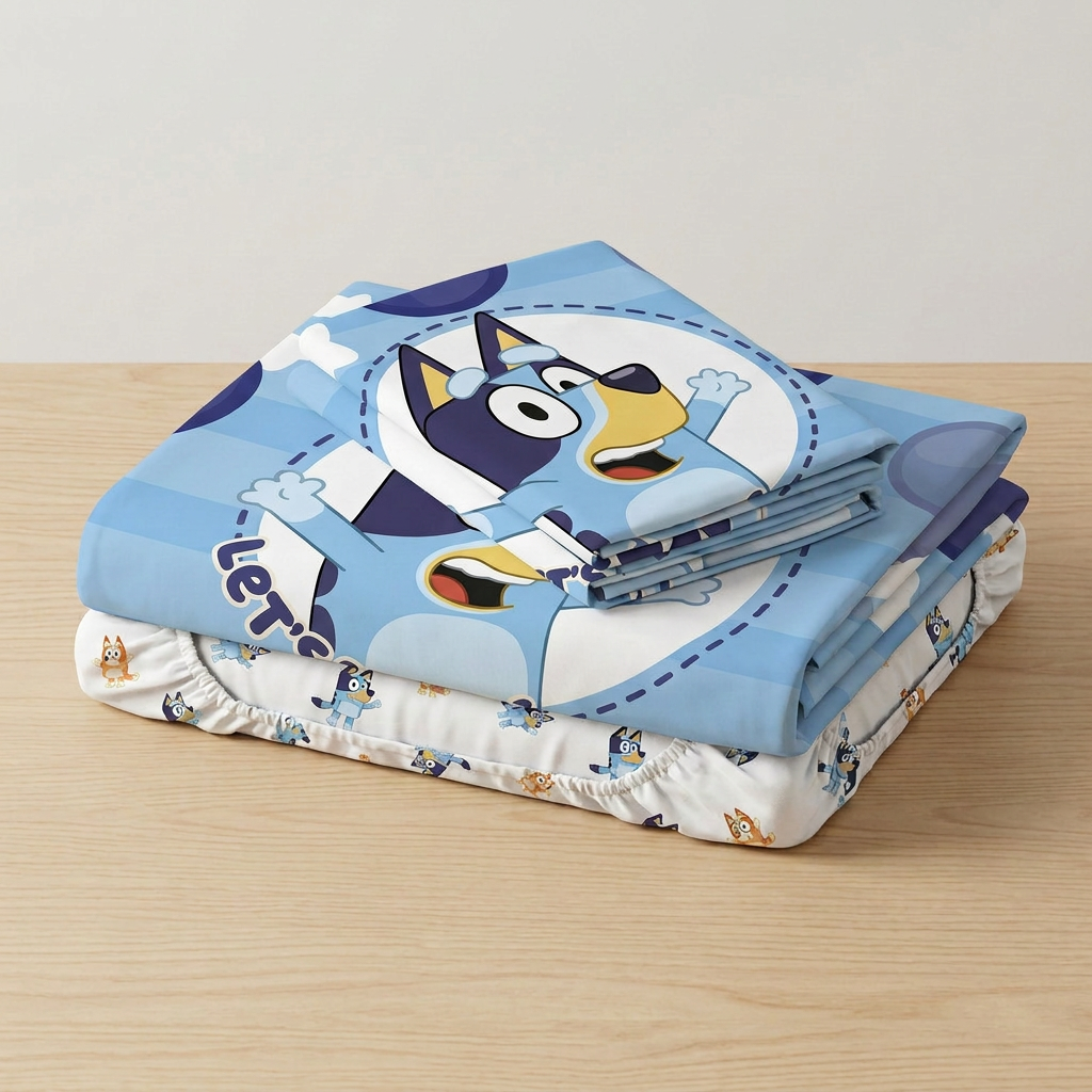 Juego de Sábanas Bluey Azul-3