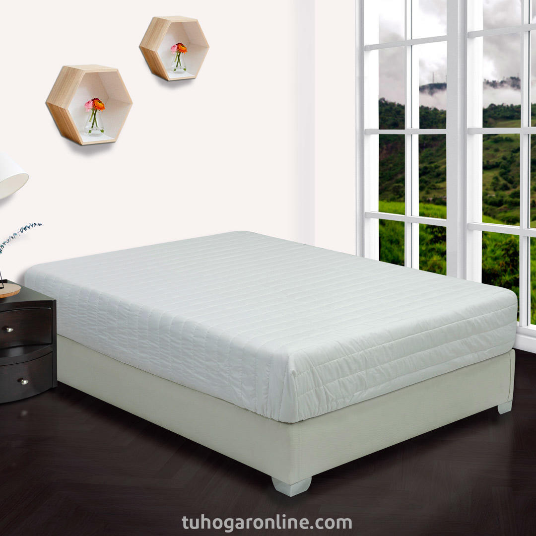 Protectores Para Colchón Blanco Acolchado