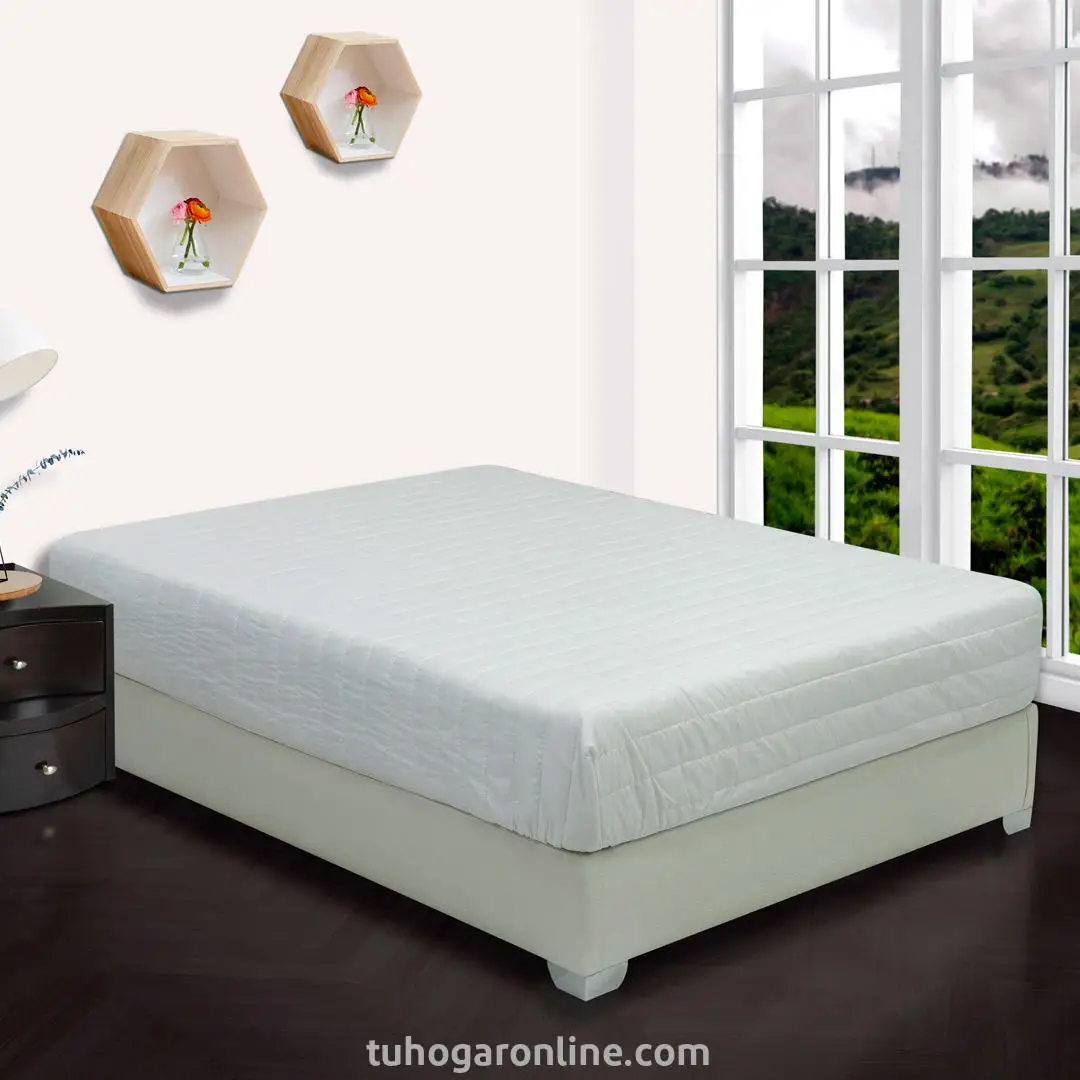 Protectores Para Colchón Blanco Acolchado