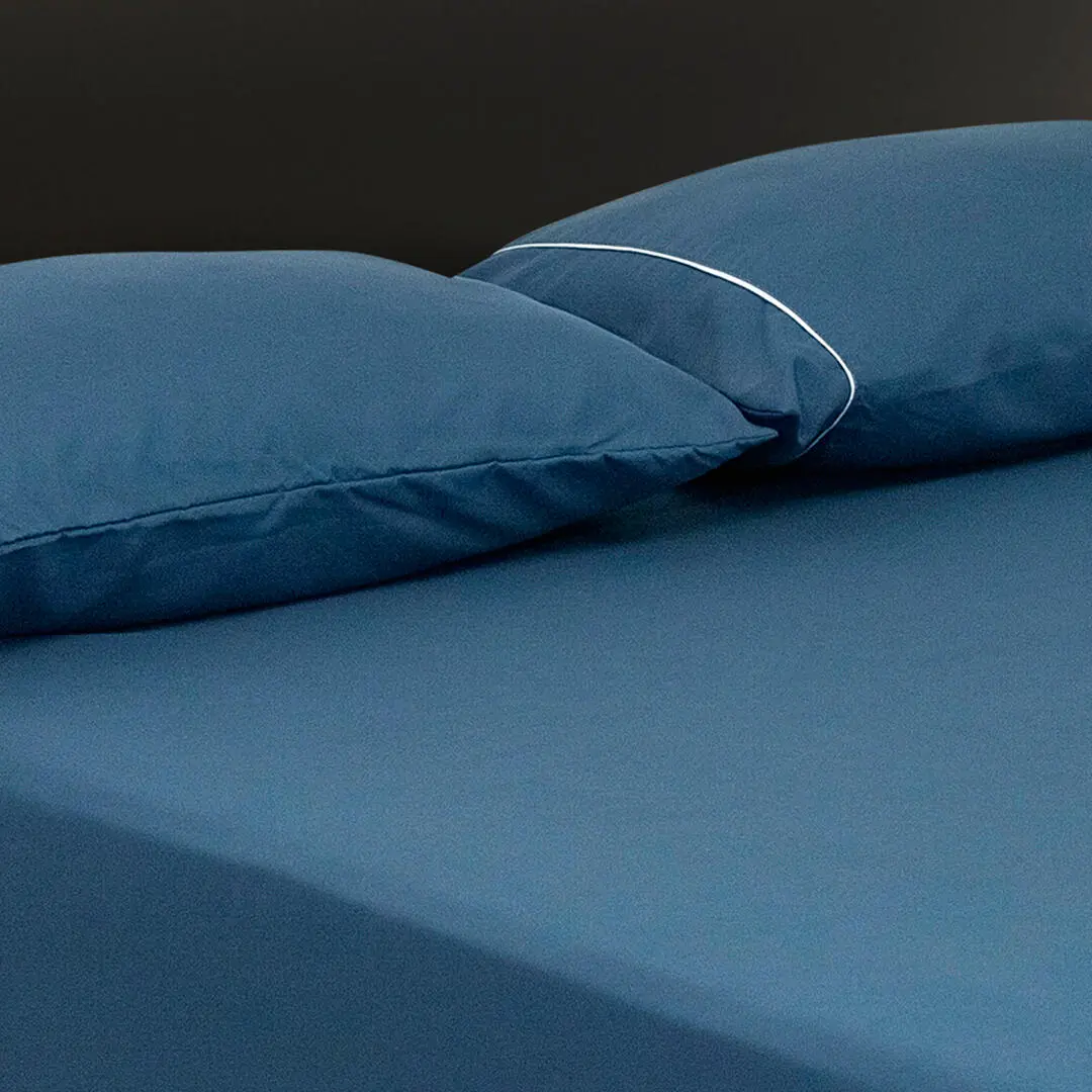 Sábana Ajustable Línea Basicos Azul Oscuro Práctica-2
