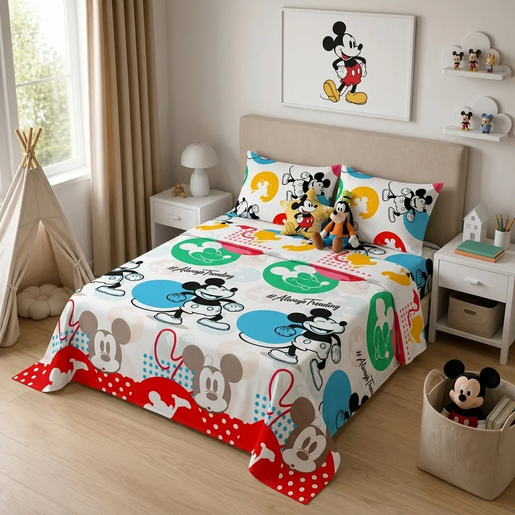 JUEGO DE SÁBANAS DISNEY PLUS MICKEY MOUSE