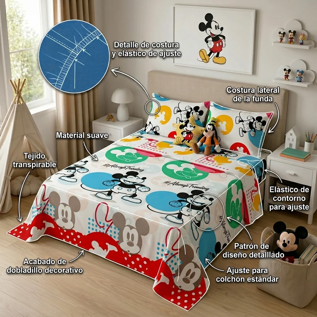 JUEGO DE SÁBANAS DISNEY PLUS MICKEY MOUSE-6