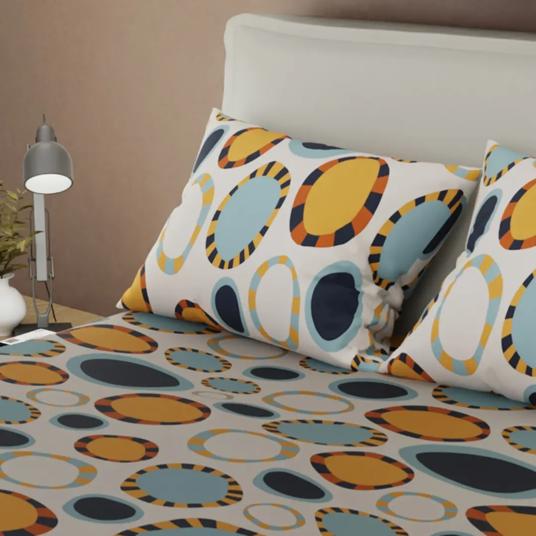 Juego De Sábanas Con Cortinas Dynamic Stripes-2