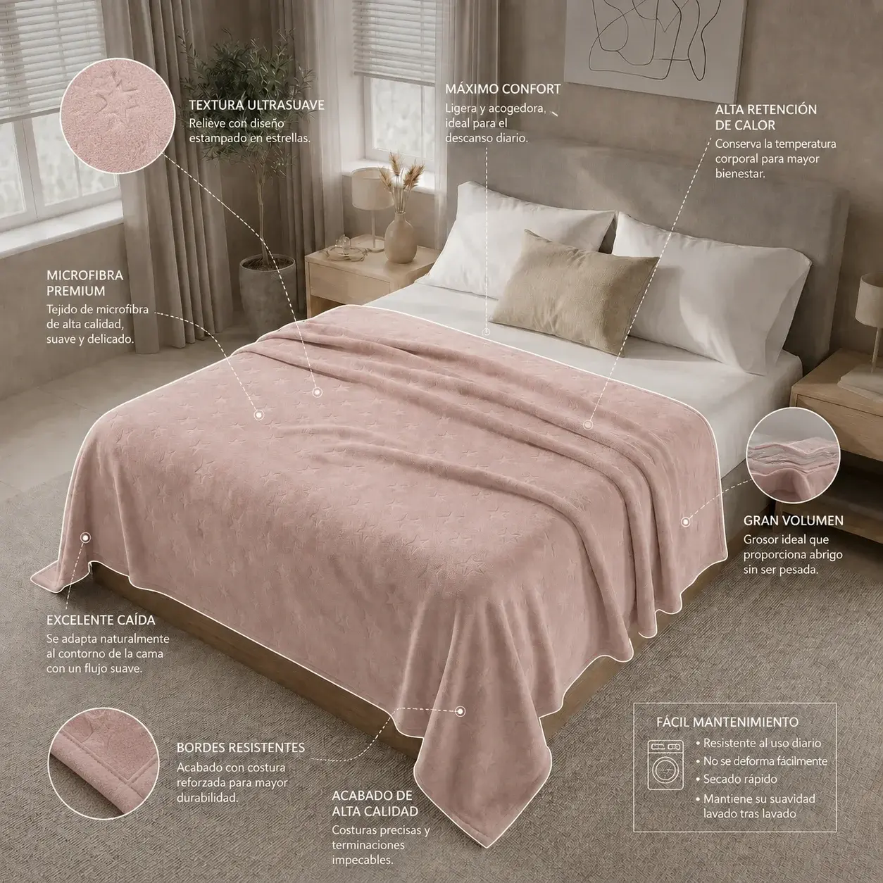 Cobija Comfortsoft Rosa Suave-6