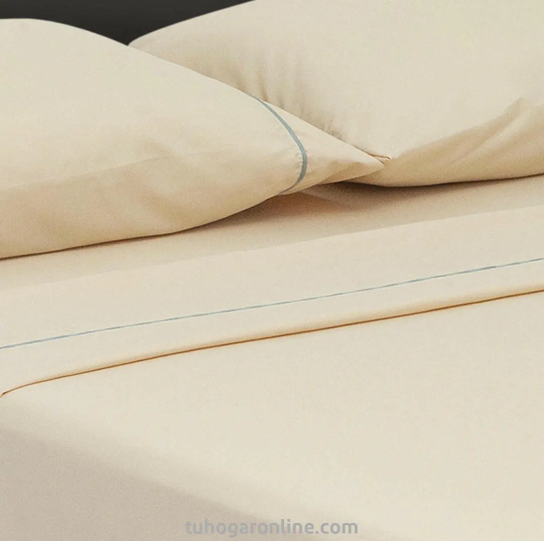 Juego De Sábanas Linea Básicos Beige-2