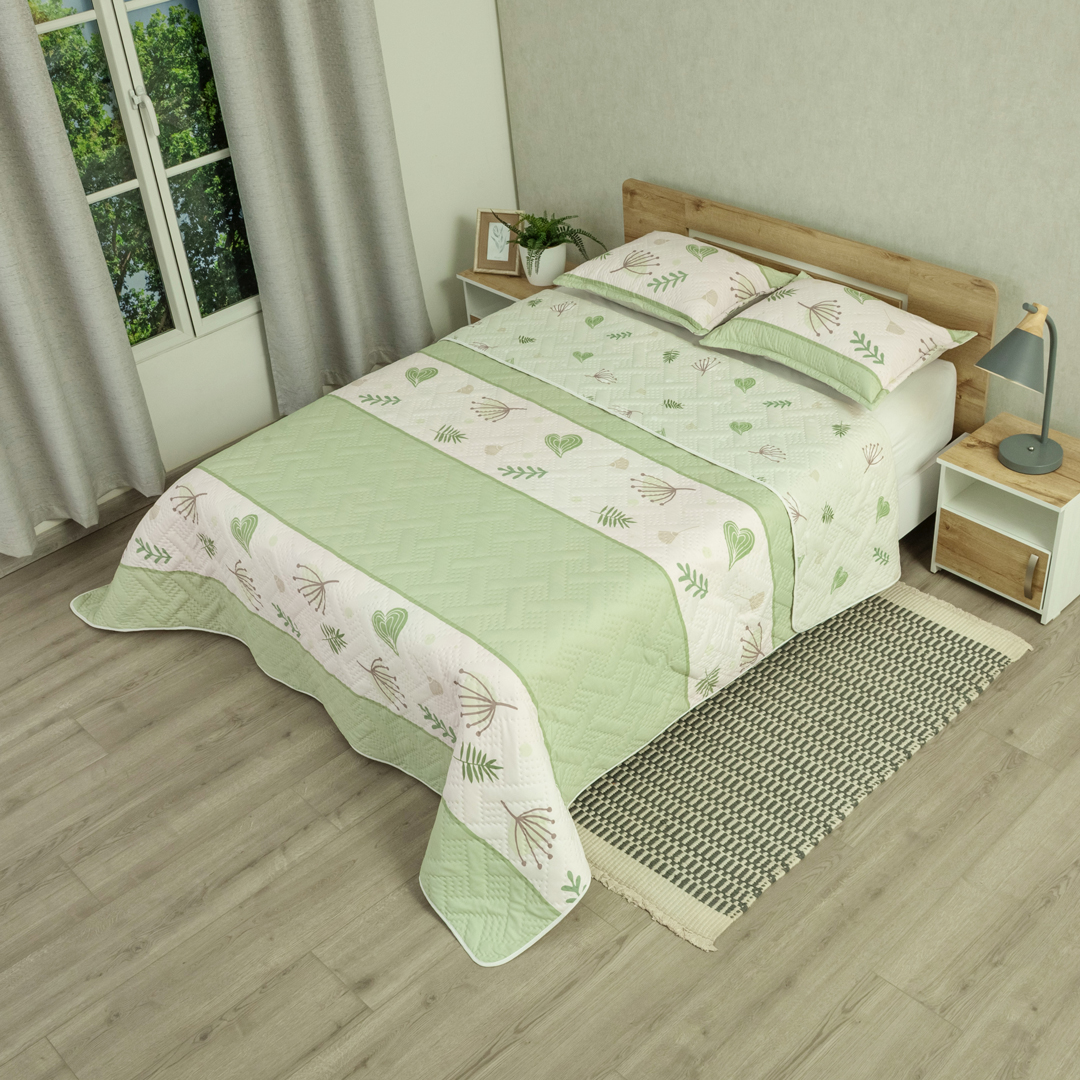 Cubrelecho Termosellado Doble Faz Style Aura Natural-2