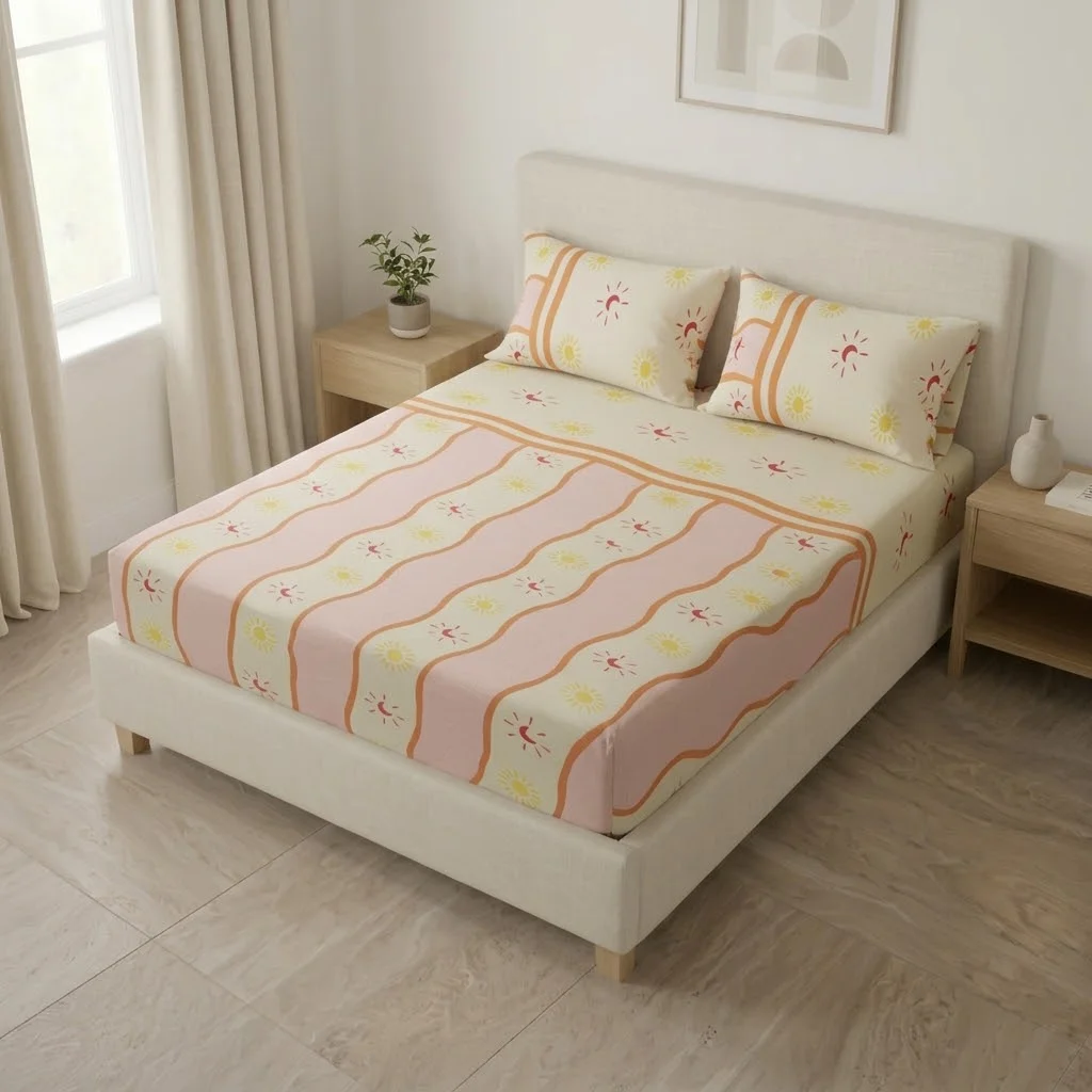 Sábana Ajustable Luna Celestial Amarilla