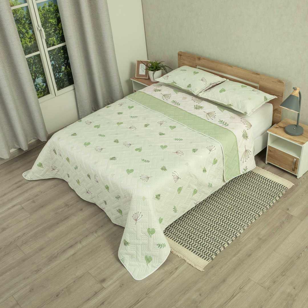 Cubrelecho Termosellado Doble Faz Style Aura Natural-5