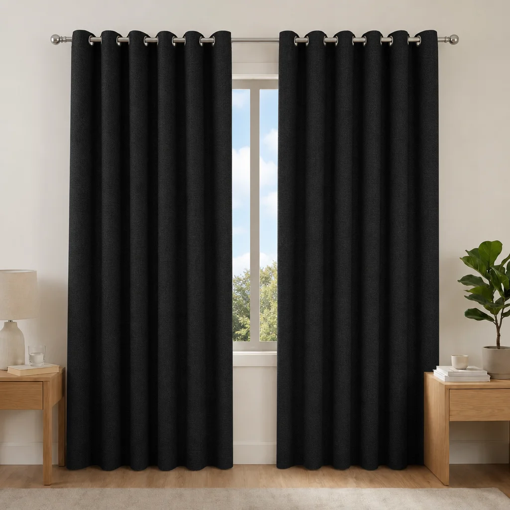 Cortina Black Out Anti-Luz Baltica Negra