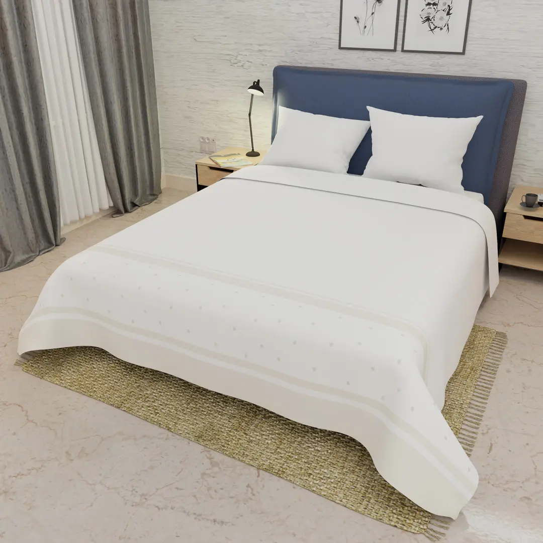 Juegos de Sábanas 250 Hilos Ivory Border Líneas Beige