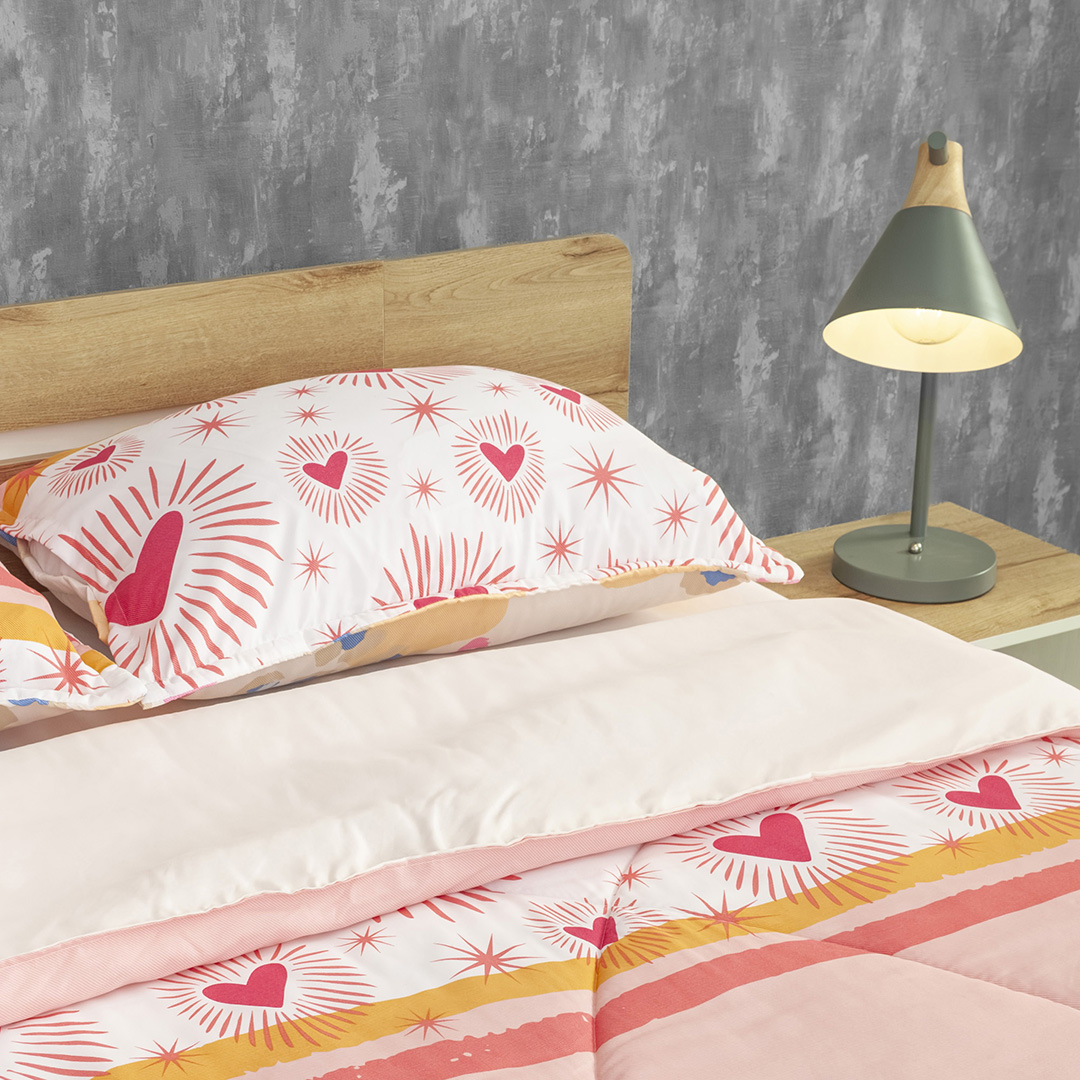 Cubrelecho Semiacolchado Doble Faz Love Essence-2