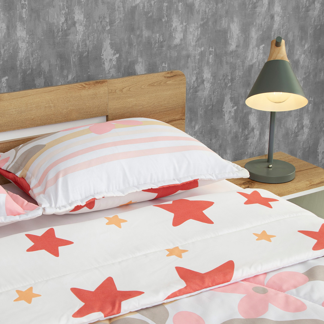 Cubrelecho Semiacolchado Doble Faz Starry Rose-2