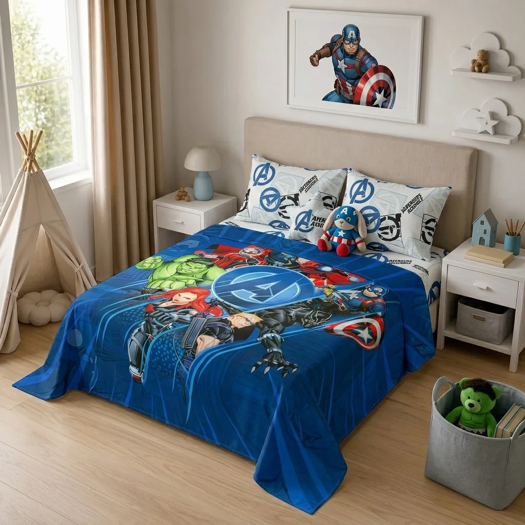 Juego De Sabanas Core Disney Avengers Estampados Animados