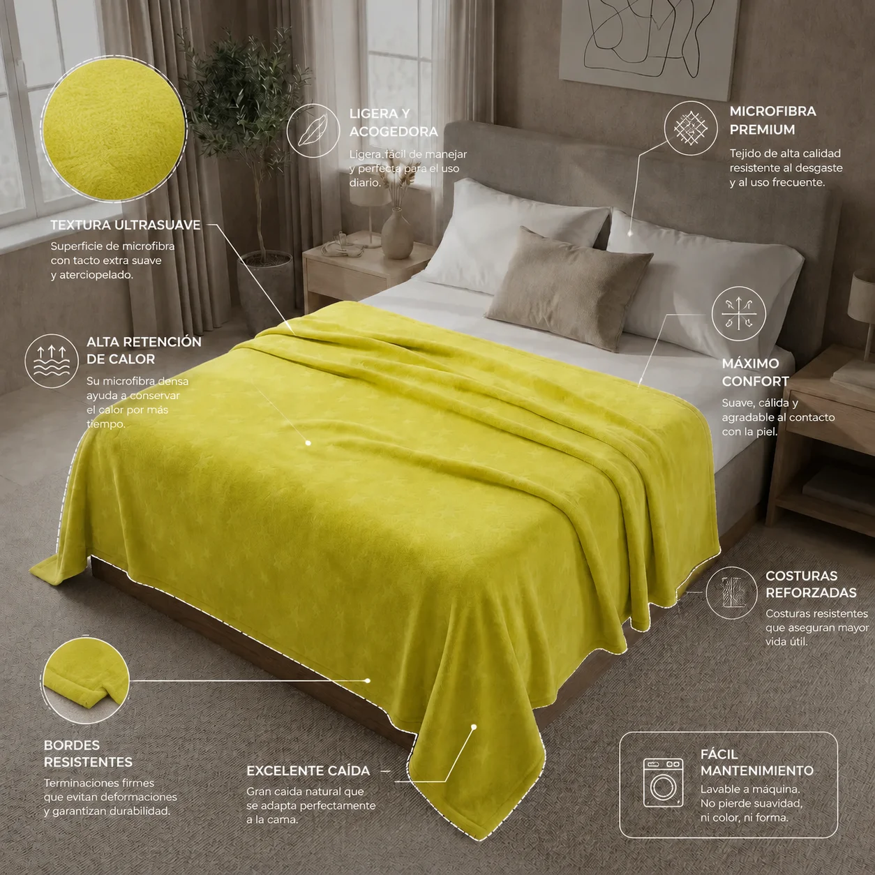 Cobija Comfortsoft Mango Biche  Estrellas Suave-6