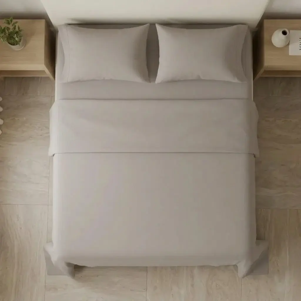 Juego De Sabanas 4 Fundas Linea My House Beige Suavizada-2