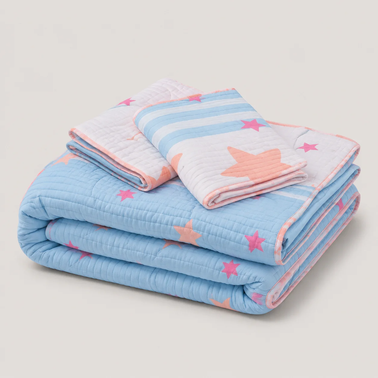 Cubrelecho Estampado Prensado Doble Faz Mundo Mágico-5