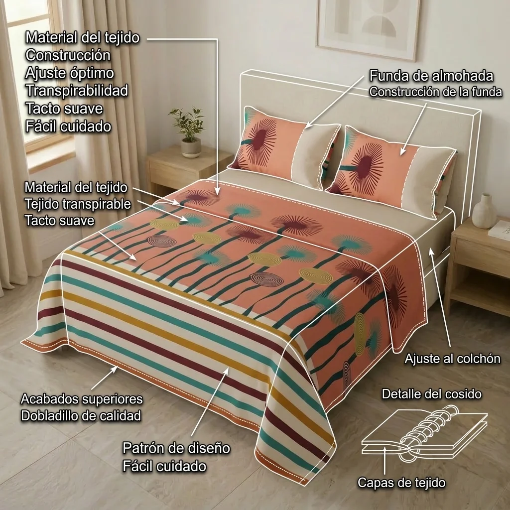 Juego de Sábanas Microfibra Suavizada Sol de Tierra-6