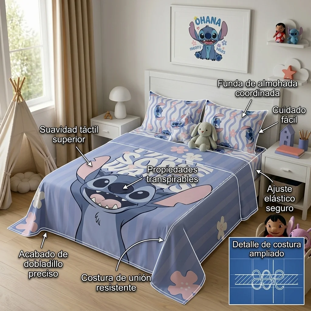Juego De Sabanas Core Disney Stitch-6