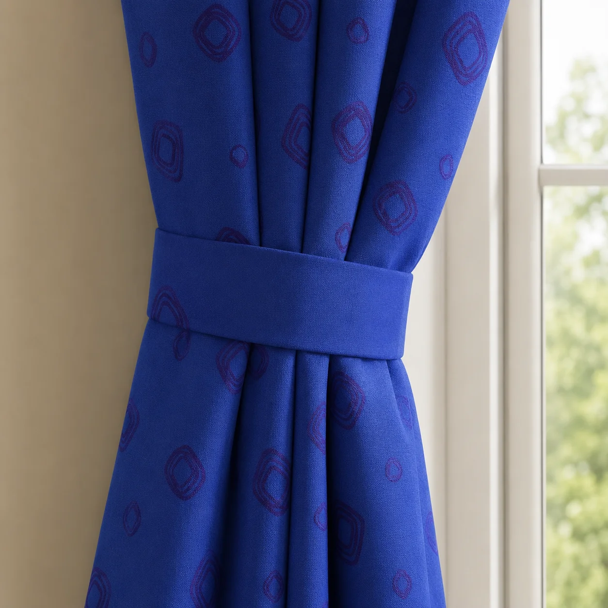 Cortina Yacar Boton Azul Elegante-2