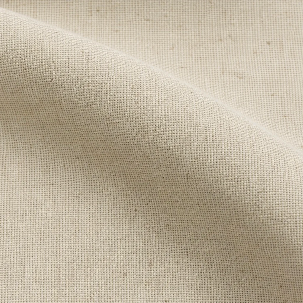 Cortina Arpillera Ancestral Botón Beige De Lujo-4