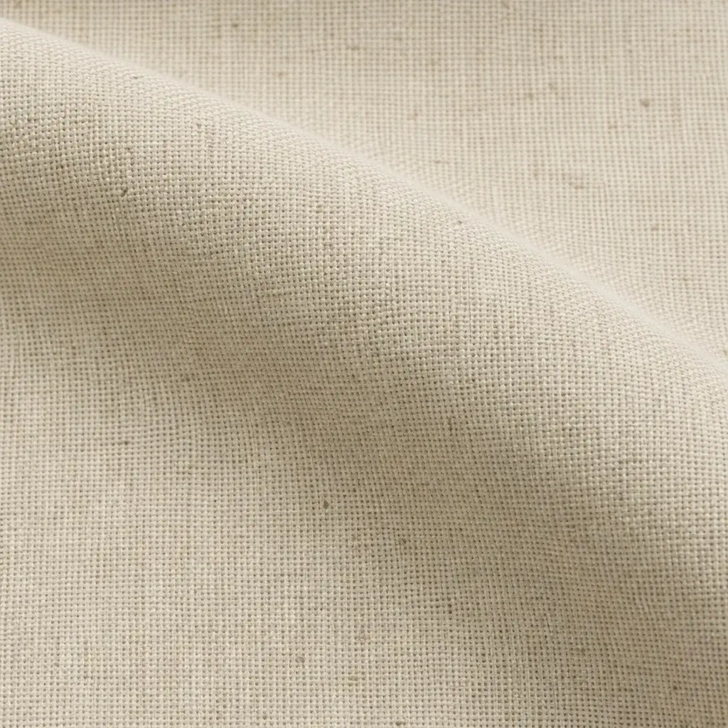 Cortina Arpillera Ancestral Botón Beige De Lujo-4